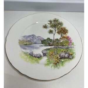 SHELLEY Vtg 8” PLATE “English Lakes” Landscape 13788 ENGLAND